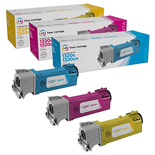 LD Compatible Toner Cartridge Replacement for Dell Color Laser 1320c High Yield (Cyan, Magenta, Yellow, 3-Pack)