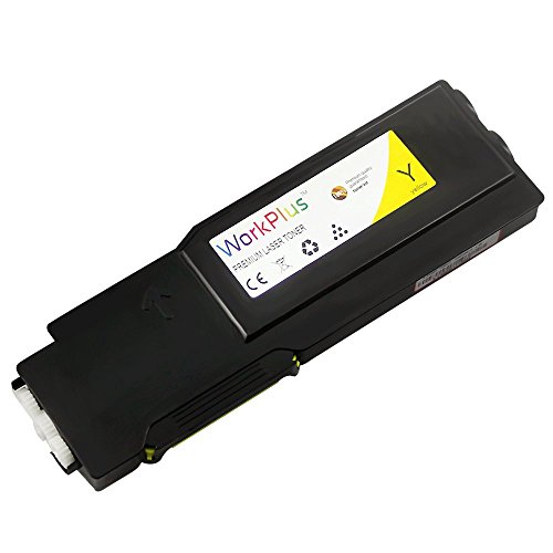 WorkPlus Compatible Laser Toner Cartridges Replacement High Yield for Dell C2660dn C2665dnf Printers Yellow