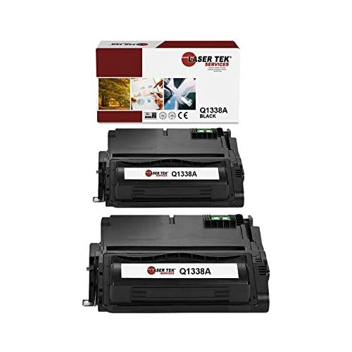 Laser Tek Services Compatible HP 38A Q1338A Toner Cartridge Replacement for HP Laserjet 4200 4200N 4200TN Printers (Black, 2 Pack) - 10,000 Pages
