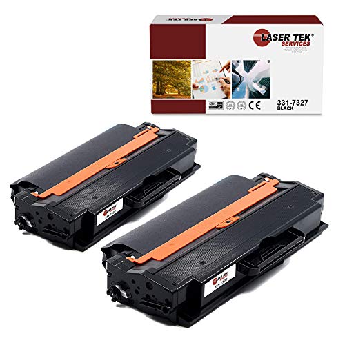 Laser Tek Services Compatible B1260 331-7327 Toner Cartridge Replacement for Dell B1265dfw B1260dn B1260dnf Printers (Black, 2 Pack) - 2,500 Pages