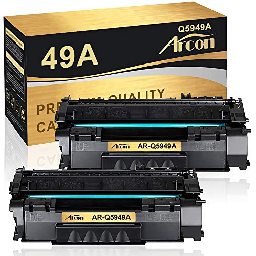 Arcon Compatible Toner Cartridge Replacement for HP 49A Q5949A HP 49X Q5949X for HP 1320 1320N 3390 1320TN 1320NW P2015 P2015DN 3392 HP MFP M2727nfs M2727 Printer Ink (Black, 2-Pack)