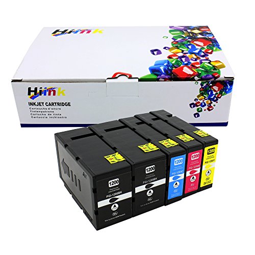 HIINK Compatible Ink Cartridges Replacemenst for Canon PGI-1200 PGI-1200XL High Yield Ink Used in Canon Maxify MB2020 MB2220 MB2320 MB2720(2B,1C,1M,1Y, 5-Pack)