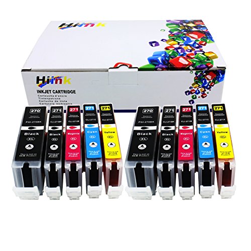 HIINK Compatible ink Cartridge Replacement For PGI-270 CLI-271 PGI-270XL CLI-271XL Used in Pixma MG5720 MG5721 MG5722 MG6820 MG6822 MG7720 TS9020 TS6020 TS8020 TS5020 TS9020(PGbk, BK, C, M, Y,10-Pack)