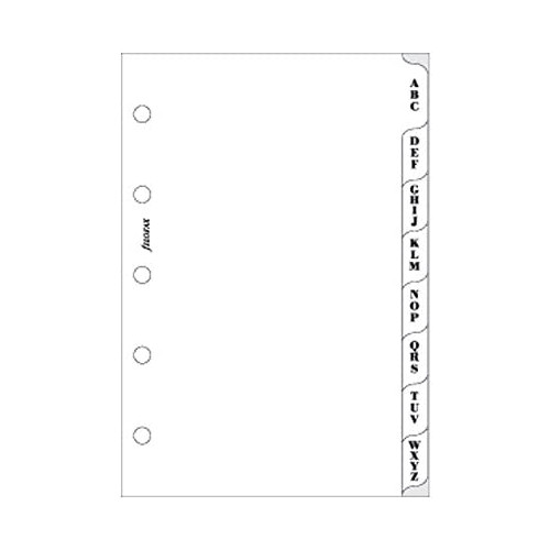 Filofax Mini A-Z Index White (B511674)