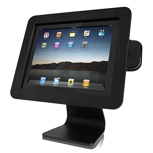 iPad Security Enclosure by Maclocks - All-in-One Counter-top a Secure Interactive Unit. iPad & iPad Air Compatible. Color: Black. (AIO-B)
