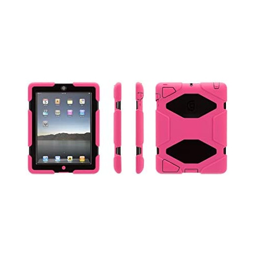 Griffin Pink/Black Survivor All-Terrain Case + Stand for iPad 2 3 and 4th Gen - Extreme-Duty case for iPad 2 and iPad 3