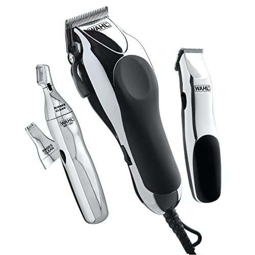 Wahl Clipper Home Barber Kit Electric Clipper, Touch Up Trimmer & Personal Groomer, 30 Piece Kit for Professional Style Haircutting at Home u2013 Model 79524-3001P