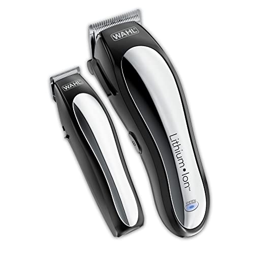 Wahl Clipper Lithium Ion Cordless Haircutting & Trimming Combo Kit – Rechargeable Electric Razor for Grooming Heads, Beards & All Body Grooming – Model 79600-2101
