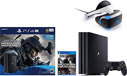 Newest Sony PlayStation 4 Pro 1TB Console Call of Duty: Modern Warfare Bundle W /PlayStation VR Core Headset (Renewed)