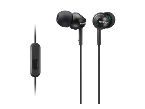 Sony MDR-EX110AP-B Ex Monitor in-Ear Headphones with Microphone (Black)