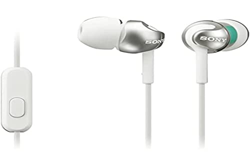 Sony Deep Bass Earphones with Smartphone Control and Mic - Metallic White