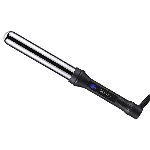 Sedu Titanium Clipless Curling Iron - Tourmaline Infused Ceramic Barrel- Ionic Technology eliminates frizz- Instant Heat, Suited for All Hair Types and Safe for Keratin-Treated Hair, 1 1/4 Barrel