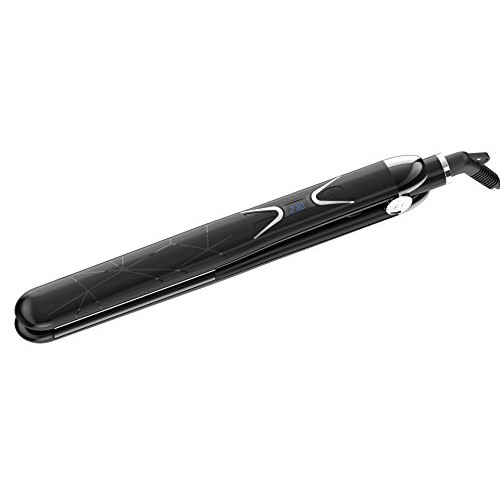 Amaxy Professional Straightener Flat Iron with 100% Titanium Floating Plate Advanced Ionic Technology (1 Inch)- Get Smoother & Shinier Hair - No Heat Damage - 2 in 1 Straightener and Curler