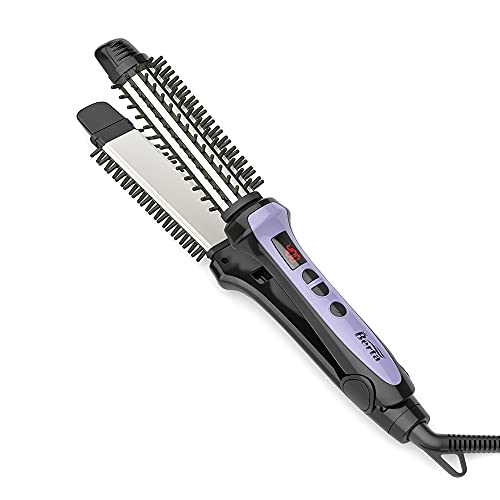 Professional 3 in 1 Smart Dual Voltage Hair Styling Tool MHU Professional Hair Straightener Curler and Brush Digital LED Display Auto Shut Off Key Lock