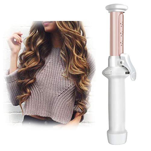 Mini Cordless Curling Iron,30W 2 in 1 USB Rechargeable Ceramic Hair Curling Wand Travel Hair Straightener Curler for Hair Styling, Wet and Dry Use (white)