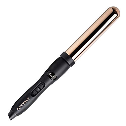 FoxyBae WANDERLUX 32mm Curling Wand - Professional Rose Gold Titanium Hair Curling Iron with Temperature Control - Auto Shut Off & LCD Display - MSRP $129.00