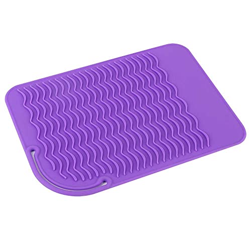 Heat Resistant Silicone Mat Salon Silicone Heat Resistant Styling Mat for Curling Irons Hair Straightener Flat Irons Waver Hair Dryer Salon Tools #4