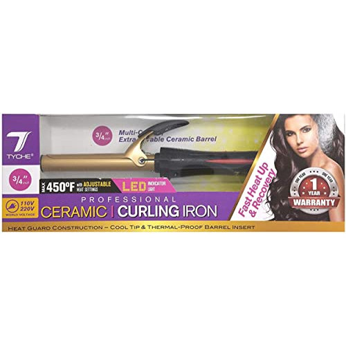 Tyche Professional Ceramic Curling Iron 3/4 inch