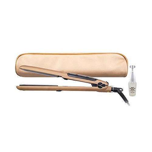 PURECODE Titanium infuse pro vapor flat iron & heat protector serum - hair straightener and curling iron 2 in 1 for hair styling