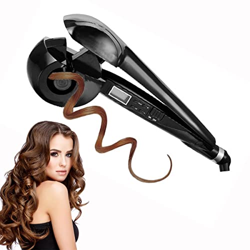고데기 Hann Hair CurlerLCD Pro Salon Automatic Hair Curling Curler Ceramic Roller Wave Machine Styler LCD Automatic Curler Black