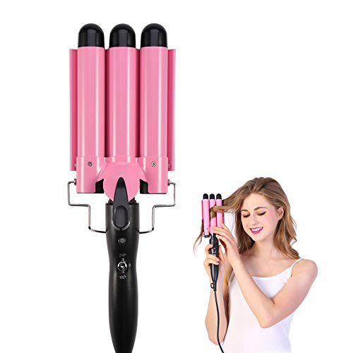 Hair Curling Roll Ceramic IronTemperature Adjustable Portable 3 Barrels 4 Size Wave Iron Wand Curler DIY Curly Hair Styling Tools32mm