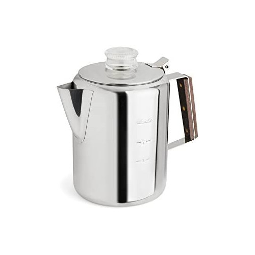Tops 55703 Rapid Brew Stovetop Coffee Percolator, Stainless Steel, 2-6 Cup