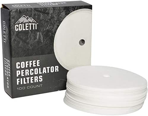 Percolator Coffee Filters - 100 Pack of Percolator Filters - Camping Coffee Filters for Percolators - 3.5 inch Premium Disc Perculator Style Coffee Filter