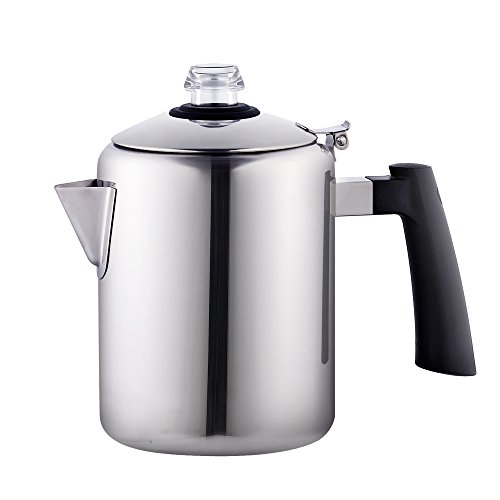 Cook N Home 8-Cup Stainless Steel Stovetop Coffee Percolator Pot Kettle, Tea