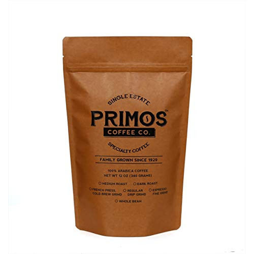 French Press Specialty Coffee, Coarse Ground, Primos Coffee Co (Dark Roast, 12 Oz)