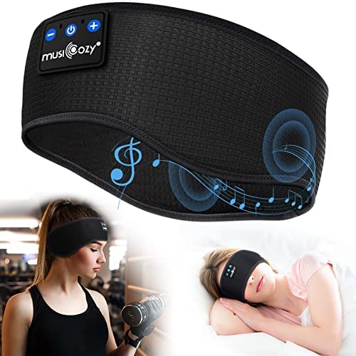 Bluetooth Headband Wireless Sleep Headphones TOPOINT Music Sports Sleeping Headband Headphones for Workout Jogging Yoga Black