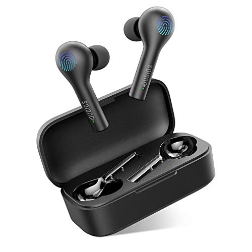 Wireless Earbuds with Charging Case Bluetooth 5.0 Earphones 18Hrs Playing Time in-Ear Stereo Calls Deep Bass Game Mode Built-in Mic Sweatproof Auto Pairing for iPhone Samsung Android