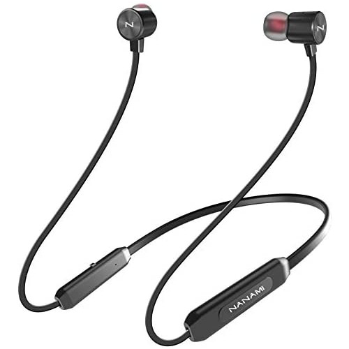 Bluetooth HeadphonesNANAMI 5.0 Wireless Earbuds IPX7 Waterproof Sports in-Ear Earphones w/MicHiFi Stereo Deep Bass HeadsetsMagnetic Neckband 10 Hours Playback for Gym Workout