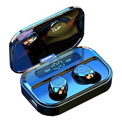 Leadway WX02 TWS Bluetooth Earbuds True Wireless Earbuds Earphones with Battery Case Stereo Sound Headphones 3-Black