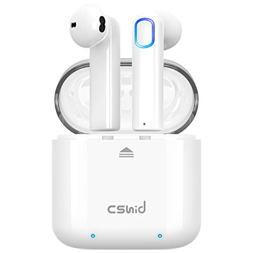 Wireless Earbuds Cshidworld Bluetooth 5.0 Earbuds Headphones True Stereo Earphones with 30Hrs Playback Hi-Fi Sound Headset with Charging Case One-Step Pairing Noise
