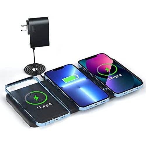 JE Qi승인 급속 다기능 wireless 충전기 《스마호》3대 동시 충전초 경량 wireless 차저(Charger)iPhone XS MAX/XR/XS/X / 8/8 Plus 두는 것 뿐(만,만큼) 충전 Samsung Galaxy Qi규격으로 준거 한 각단 대응 블랙