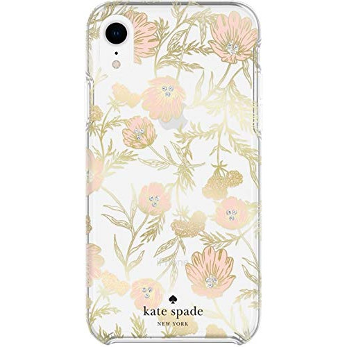 kate spade(케이트 스페이드)iPhone XR 하드 쉘 케이스 블로섬(Blossom)(핑크/골드) [병행수입품]
