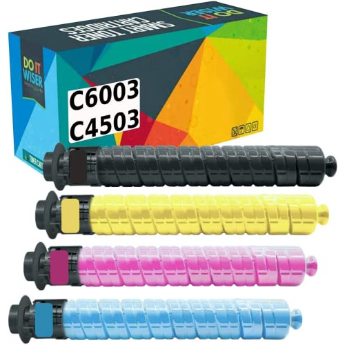 Do it Wiser Compatible Toner Cartridge Replacement for Ricoh MP C6003 MP C4503 MP C5503 MP C6004 MP C4504 MP C5504 Printer - 841849 841851 841852 841850 (4 Pack)