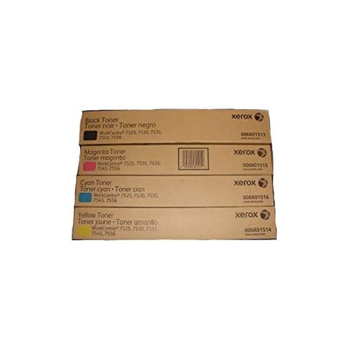 Xerox Xerox 7525/7530/ 7535/7545/ 7556 Toner Cartridge (Black,Cyan,Magenta,Yellow,4-Pack) in Retail Packaging
