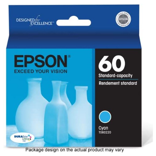 EPSON T060 DURABrite Ultra -Ink Standard Capacity Black -Cartridge (T060120-S) for select Epson Stylus Printers