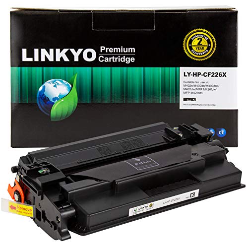 LINKYO Compatible Toner Cartridge Replacement for HP 26X CF226X (Black, High Yield)
