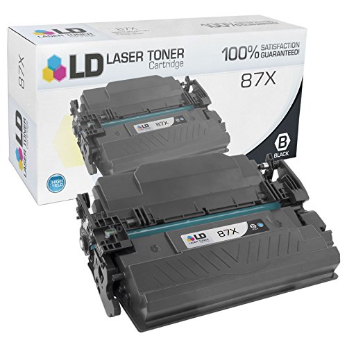 LD © Compatible Replacement for HP CF287X / 87X HY Black Toner Cartridge for LaserJet Enterprise- M506dh M506dn M506n M506x M527c M527dn M527f M527z LaserJet Pro- M501dn M501n
