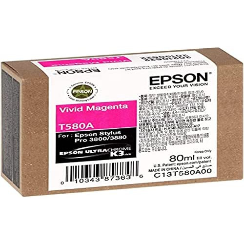 Epson T580A UltraChrome K3 Vivid Magenta Cartridge Ink