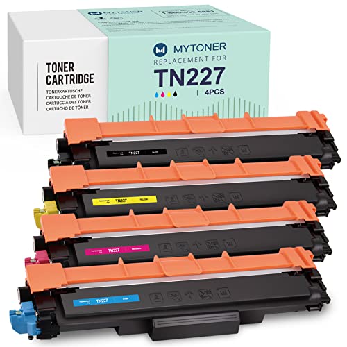 MYTONER Compatible Toner Cartridge Replacement for Brother TN227 TN-227 TN227bk TN223 TN-223 Toner for HL-L3230CDW HL-L3290CDW HL-L3210CW MFC-L3770CDW MFC-L3750CDW MFC-L3710CW 4 Pack