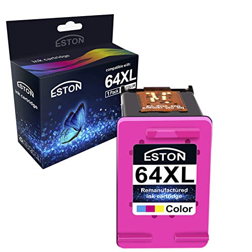 ESTON Remanufactured Replacement for HP 64XL Tri-Color Ink Cartridges N9J91AN High Yield Use for HP Envy Photo 6252 6255 7155 7855