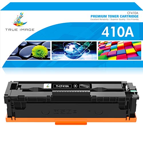 TRUE IMAGE Compatible CF410A Toner Cartridge Replacement for HP 410A CF410A CF410X 410X 410 Color Pro MFP M477fnw M477fdw M477fdn M452nw M452dw M452dn M477 M452 Printer Ink (Black, 1-Pack)