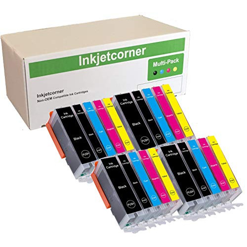 Inkjetcorner Compatible Ink Cartridges Replacement for use with MX920 MG5620 MG6620 MG5622 MG6600 iX6820 iP7220 4 Big Black 4 Small Black 4 Cyan 4 Magenta 4 Yellow 20-Pack