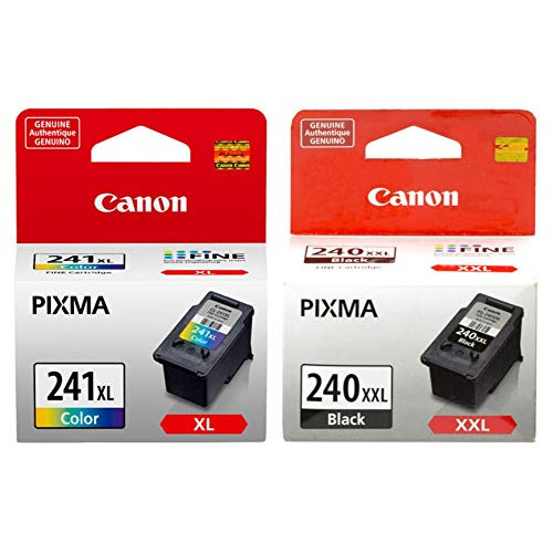 Canon PG-240XXL Extra High Capacity Black Ink Cartridge 5204B001 + CL-241XL Color Ink Cartridge 5208B001