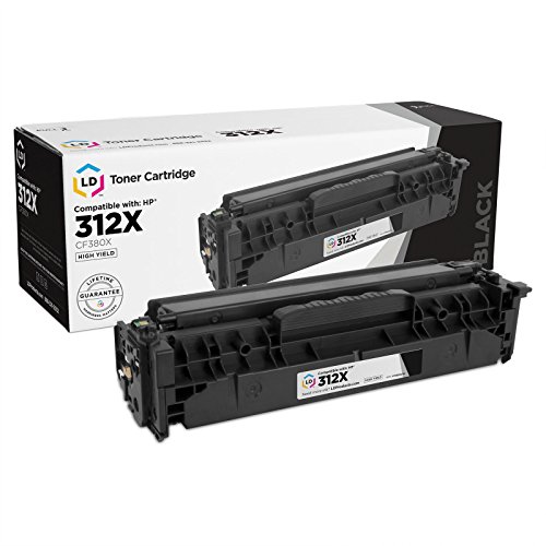 LD © Compatible Replacements for HP 312X / 312A Set of 4 Laser Toner Cartridges Includes 1 CF380XRTA HY Black 1 CF381ARTA Cyan 1 CF382ARTA Yellow and 1 CF383ARTA Magenta for use in HP Color LaserJet Pro MFP M476dn M476dw and M476nw Printers