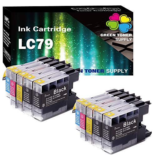 Green Toner Supply Compatible Ink Cartridge Replacement for Brother Super High Yield LC79 XXL 4 Big Black 2 Cyan 2 Yellow 2 Magenta 10-Pack