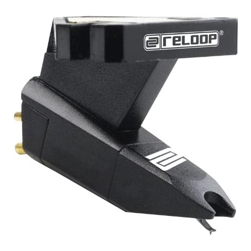 Reloop OM-BLACK Turntable Stylus Cartridge with Headshell Mounting